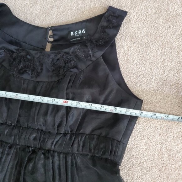 BCBG Paris Y2K Tulle Whimsigoth Dark Fairy Vamp Evening Cocktail Dress 8 - Picture 4 of 6